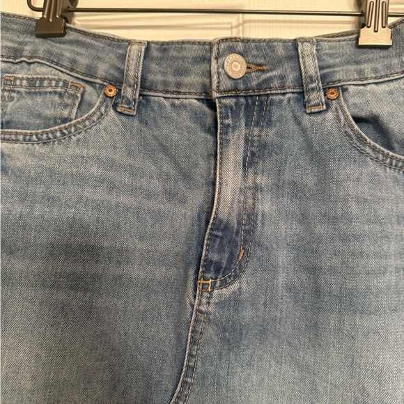 Sincerely Jules Jean Denim Maxi Skirt with Front Slit 7/28 Anthropologie $198 - Picture 3 of 5